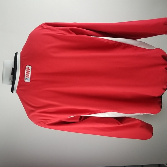 Nike Team Canada IIHF Hockey Red Pullover V-neck Jacket Size Medium - Picture 2 of 6